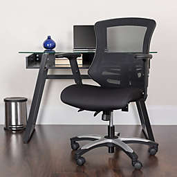 Emma + Oliver High Back Black Mesh Multifunction Ergonomic Office Chair with Molded Foam Seat