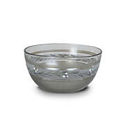 Crafted Creations 11" Clear Pewter Vine Hand Painted Multi-Purpose Glass Serving Bowl