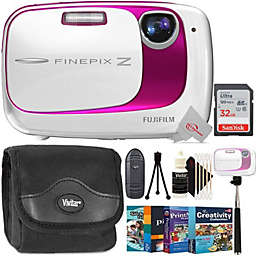 film Finepix Z35 10MP Digital Camera (Pink / White) with Kids Fun Bundle