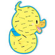 Big Dot of Happiness Ducky Duck - Duck Guest Book Sign - Baby Shower or Birthday Party Guestbook Alternative - Signature Mat