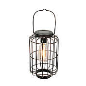 Things2Die4 Metal Hanging Bird Cage LED Solar Light Indoor Outdoor Accent Patio Decor