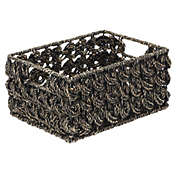 mDesign Woven Seagrass Kitchen Pantry Storage Basket