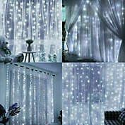 Kitcheniva 300 LED USB Curtain Fairy String Lights, Clear White
