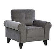 Elements Picket House Furnishings Atticus Chair in Charcoal