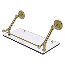 Allied Brass Prestige Monte Carlo 18 Inch Floating Glass Shelf with Gallery Rail