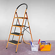 Kitcheniva 4 Step Ladder Folding Steel Step Stool Anti-slip 330Lbs Capacity