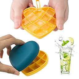 Ecegant Choise Ice Tray with lid 15 Mini Ice Cube Heart Shape