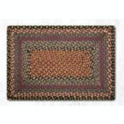 Earth Rugs RC-43 Burgundy / Blue / Gray Oblong Braided Rug 20 x 30 inch