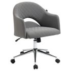 Alternate image 0 for Vinsetto Mid Back Home Office Chair, Computer Desk Chair with Adjustable Height and Padded Seat, Grey