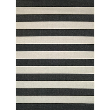 Couristan Yacht Club Area Rug, Onyx/Ivory ,Rectangle, 7&#39;10" x 10&#39;9". View a larger version of this product image.