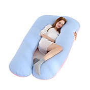 Kitcheniva Pregnancy Pillow(2 Sides)-U Shaped Maternity Body Pillow, Blue & Pink