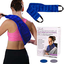 Purple Moon Collection Neck Heating Pad Microwavable with Handles, Microwave Heating pad for Neck and Shoulders, Neck Pain, Joints and Muscle Aches, a Warmer Heated Neck Wrap, Reusuable Moist Heat Pack for Pain Relief - Blue