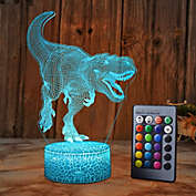 Infinity Merch 3D 16 Colors Changing Dinosaur Night Light Toy for Boys