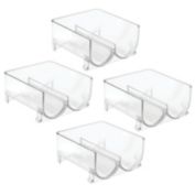 mDesign Plastic Water Bottle Storage Organizer Rack