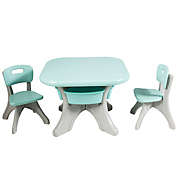 Gymax Children Kids Activity Table Chair Set Play Furniture W/Storage