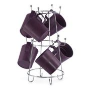 Mindspace Stainless Steel Coffee Mug Holder Stand with 10-Hooks