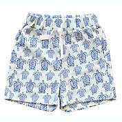 Pineapple Sunshine - Blue Sea Turtle Shorts / 3T