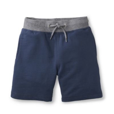 Hope & Henry Boys&#39; Knit Athletic Short (Blue, 2T)