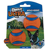 Chuckit! Ultra Dog Toy Ball Bounces and Floats, Bright Orange and Blue, Small, 2 pack
