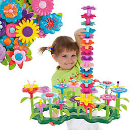 ToyVelt Flower Garden Building Toys for Girls - (148 pcs) Flower Building Toy Set STEM Toy Plus a Container - Girls Toys Age 3-4 Years Best Christmas Birthday Gift for Kids Ages 3,4,5,6,7 Year Old