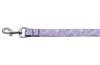 Mirage Pet Products 1" Wide 4ft Long Dog Leash for Retro Nylon Ribbon Collar, Lavender
