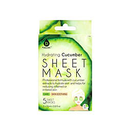 Pursonic   Hydrating Cucumber Sheet Mask for Relieving Redness and Irritated Skin - Moisurizing and Hydrating (Pack of 5)