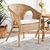 Wholesale Interior Baxton Studio Abbey Modern Bohemian Natural Brown Antique Rattan Dining Chair