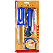 ﻿5 pc Common All Purpose Household Tool Set Kit Tape Measure Screwdriver Knife