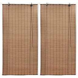 Home Life Boutique Bamboo Roller Blinds 2 pcs