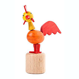 Dregeno Kids Rooster Push Toy - 3.75"H x 1.175"W x 3"D