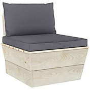 vidaXL Pallet Sofa Cushions 2 pcs Anthracite Fabric