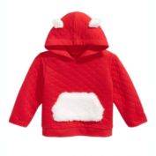 First Impressions Baby Boy&#39;s Faux Fur Trim Quilted Hoodie Red Size 24MOS