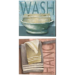 Metaverse Art Wash & Hang by Elizabeth Medley 14-Inch x 14-Inch Canvas Wall Art (Set of 2)