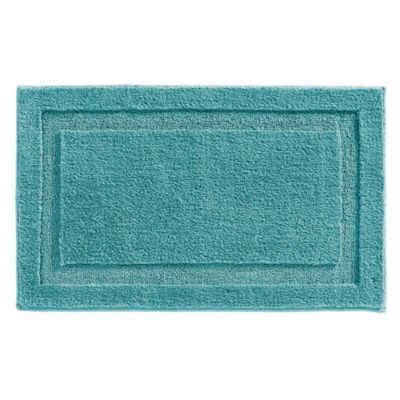 mDesign Microfiber Polyester Bathroom Spa Mat Rugs/Runner Set of 3 Teal Blue 