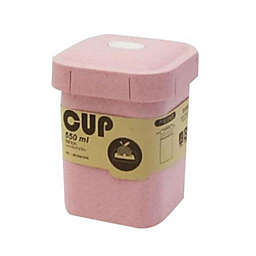 Insulated Vacuum Seal and Thermal Food Container Made From Wheat Straw 550ML -  Pink