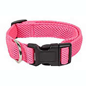 Pet Life &#39;Aero Mesh&#39; 360 Degree Dual Sided Comfortable And Breathable Adjustable Mesh Dog Collar (Pink-medium)