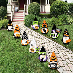 Big Dot of Happiness Halloween Gnomes - Gnome Lawn Decorations - Outdoor Spooky Fall Party Yard Decorations - 10 Piece