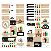 Big Dot of Happiness Happy Kwanzaa - Assorted Heritage Holiday Party Gift Tag Labels - To and From Stickers - 12 Sheets - 120 Stickers