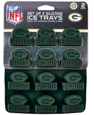 MasterPieces Game Day Set - FanPans NFL Green Bay Packers - Silicone Ice Cube Trays Two Pack - Dishwasher Safe