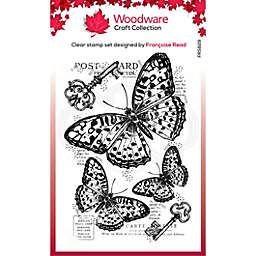 Woodware Craft Collection Woodware Clear Singles Three Butterflies 4 in x 6 in Stamp