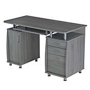Techni Office Solutions 47.5" Gray Unique Techni Mobili Complete Workstation Computer Desk with Storage