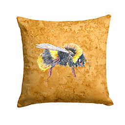 Caroline's Treasures Bee on Gold Fabric Decorative Pillow 14 x 14