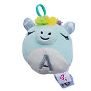 Scented Squishmallows Justice Exclusive Crystal the Unicorn Letter "A" Clip On Plush Toy