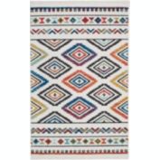 Nourison Decor Boho Diamonds Indoor Area Rug - 3'11" x 6'2" White