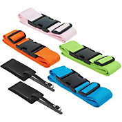 Infinity Merch 4-Pack Luggage Straps Suitcase Belt and Tag Multi
