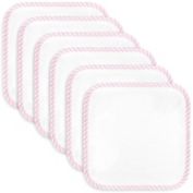 Organic Bamboo Baby Washcloths, 6 Pack, Ultra-Soft Organic Certified Fabric, Gentle on Sensitive Skin for Face and Body by Comfy Cubs (Pink)