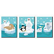 Big Dot of Happiness Arctic Polar Animals - Nursery Wall Art and Kids Room Decorations - 7.5 x 10 inches - Set of 3 Prints