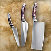 Kitcheniva 3-Pieces Kitchen Knife Set Chopping Knife Chef Cleaver Knife Holder Stainless Steel