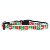 Mirage Pet Products Timeless Christmas Nylon Ribbon Dog Collar, X-Small