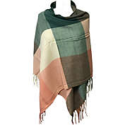 Wrapables Winter Warm Plaid Long Scarf Wrap, Light Pink
